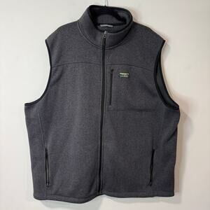 L.L.Bean Men's Sweater Vest Fleece Full Zip Gray XXXL Tall